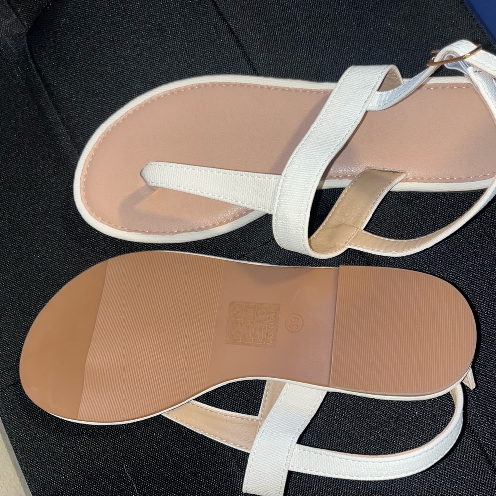 White sandals